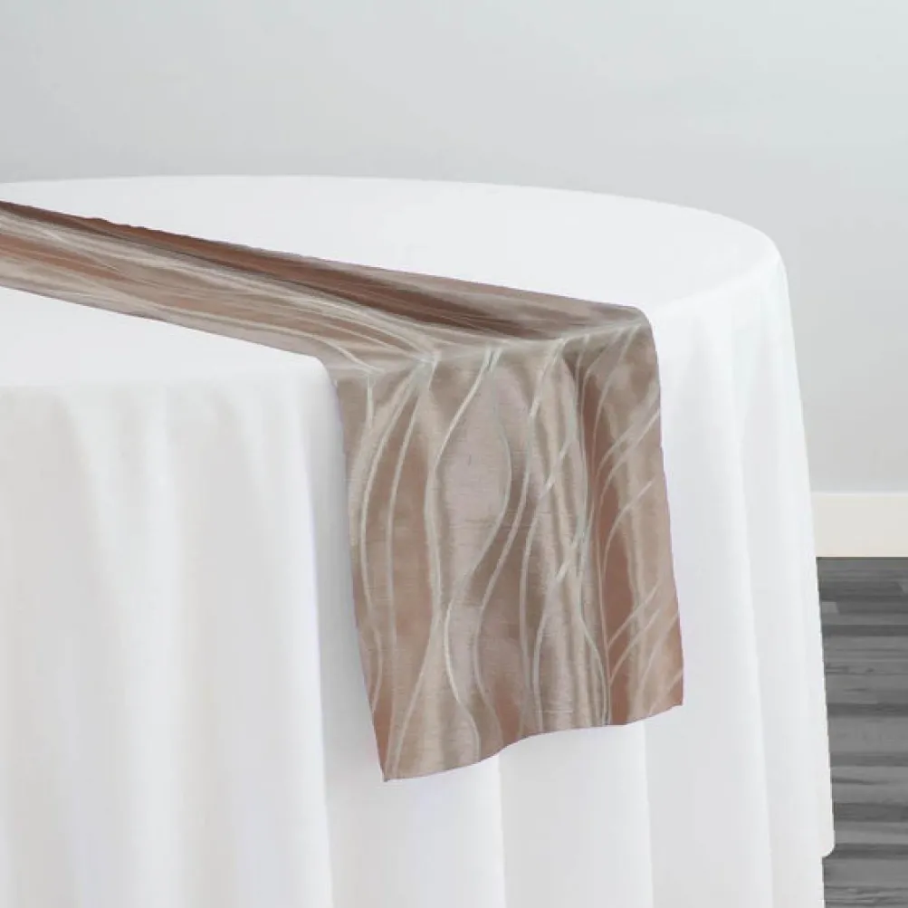 Karawave Jacquard (Reversible) Table Runner in Champagne