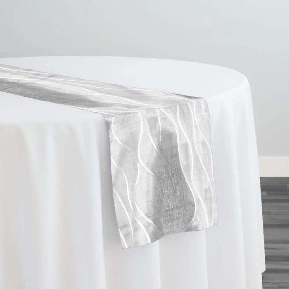 Karawave Jacquard (Reversible) Table Runner in White