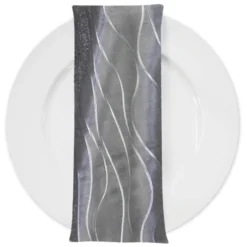 Karawave Jacquard (Reversible) Table Napkin in Silver