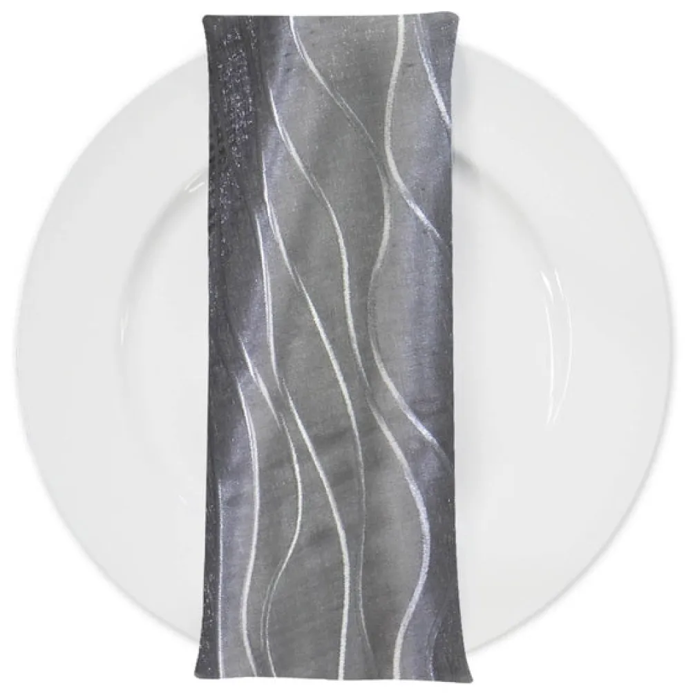 Karawave Jacquard (Reversible) Table Napkin in Silver