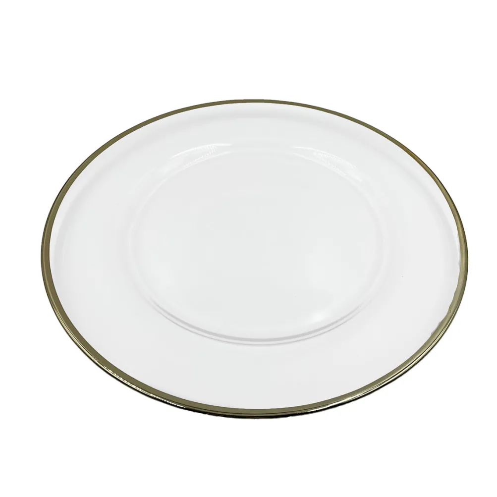 Klasik - Glass Charger Plate in Champagne Gold (Item # 0241)