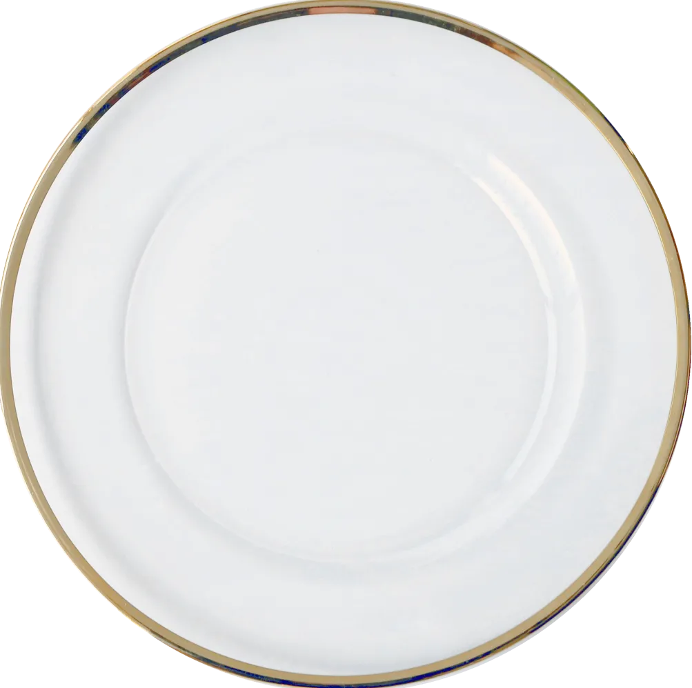 Klasik - Glass Charger Plate in Champagne Gold (Item # 0241)