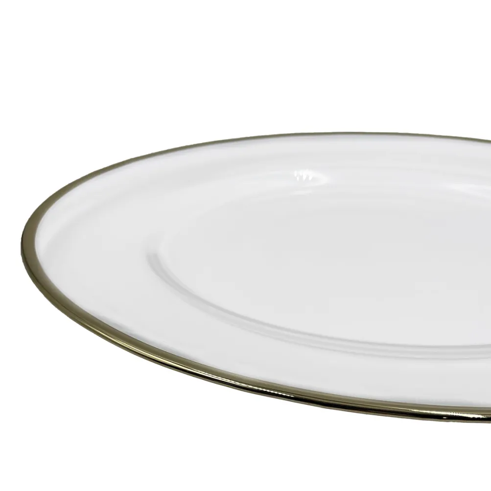 Klasik - Glass Charger Plate in Champagne Gold (Item # 0241)