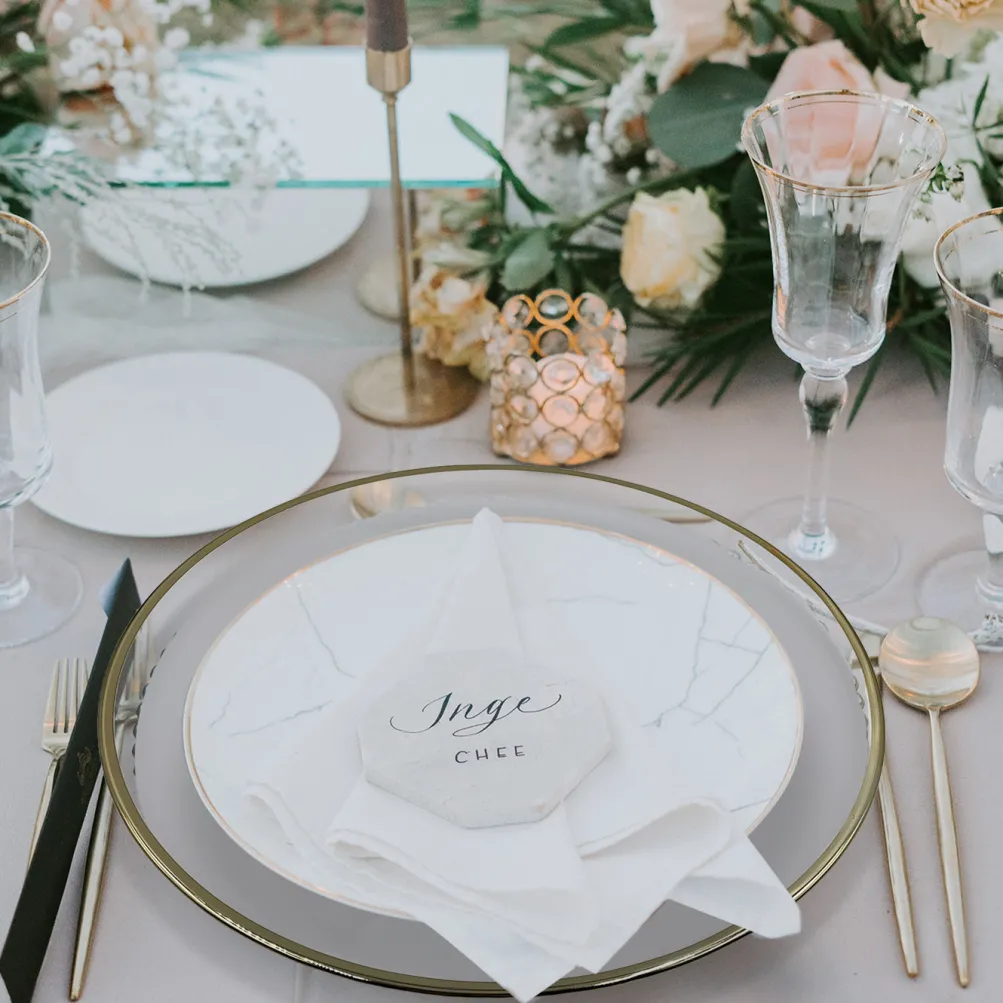 Klasik - Glass Charger Plate in Champagne Gold (Item # 0241)