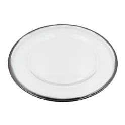 Klasik - Glass Charger Plate in Silver (Item # 0241)