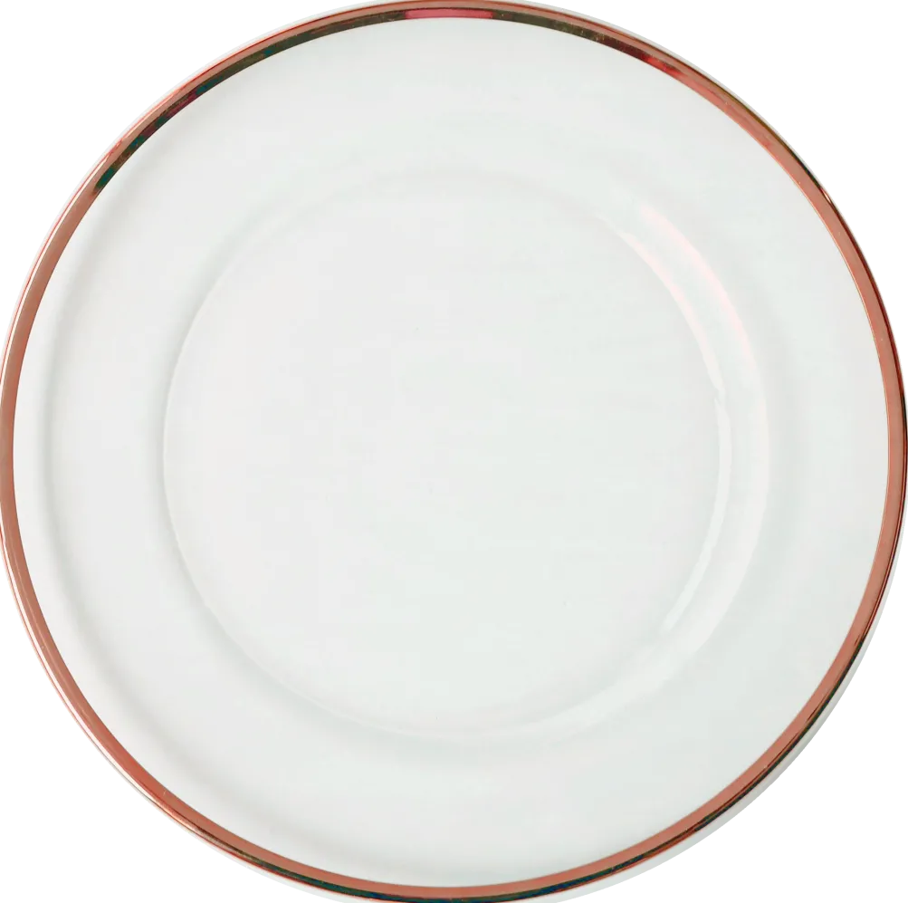 Klasik - Glass Charger Plate in Rose Gold (Item # 0241)