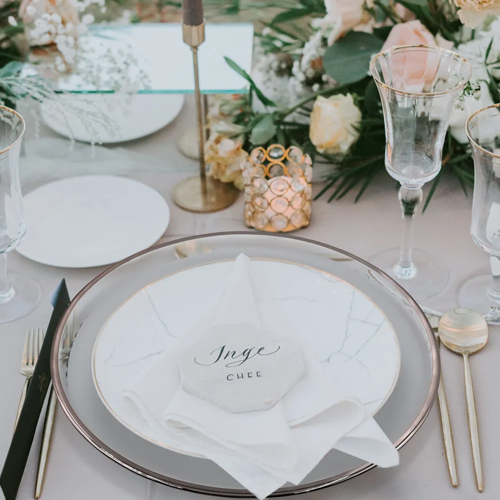 Klasik - Glass Charger Plate in Rose Gold (Item # 0241)