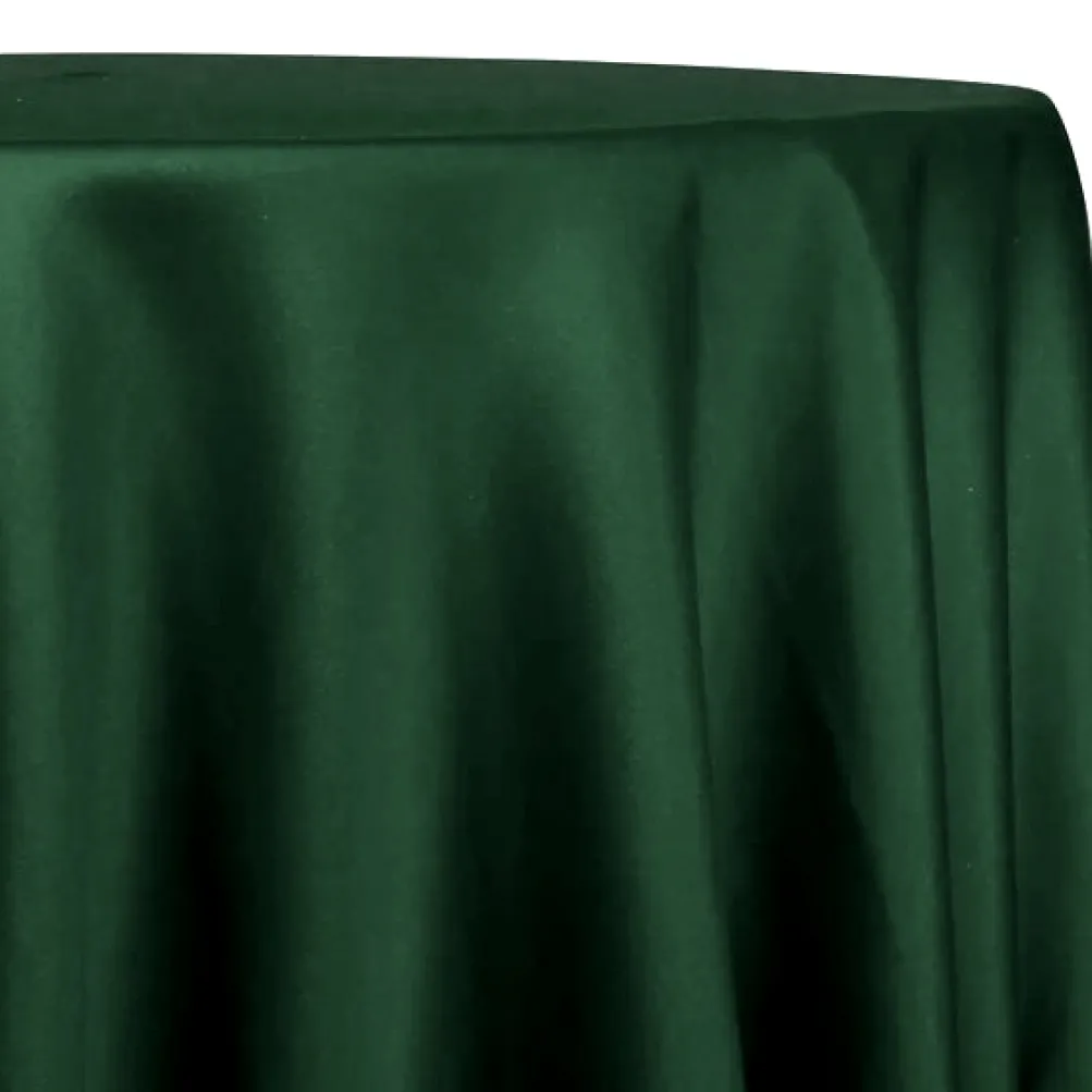 Lamour (Dull) Satin Table Linen in Hunter Green 1237