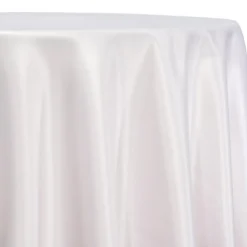 Lamour (Dull) Satin Table Linen in White