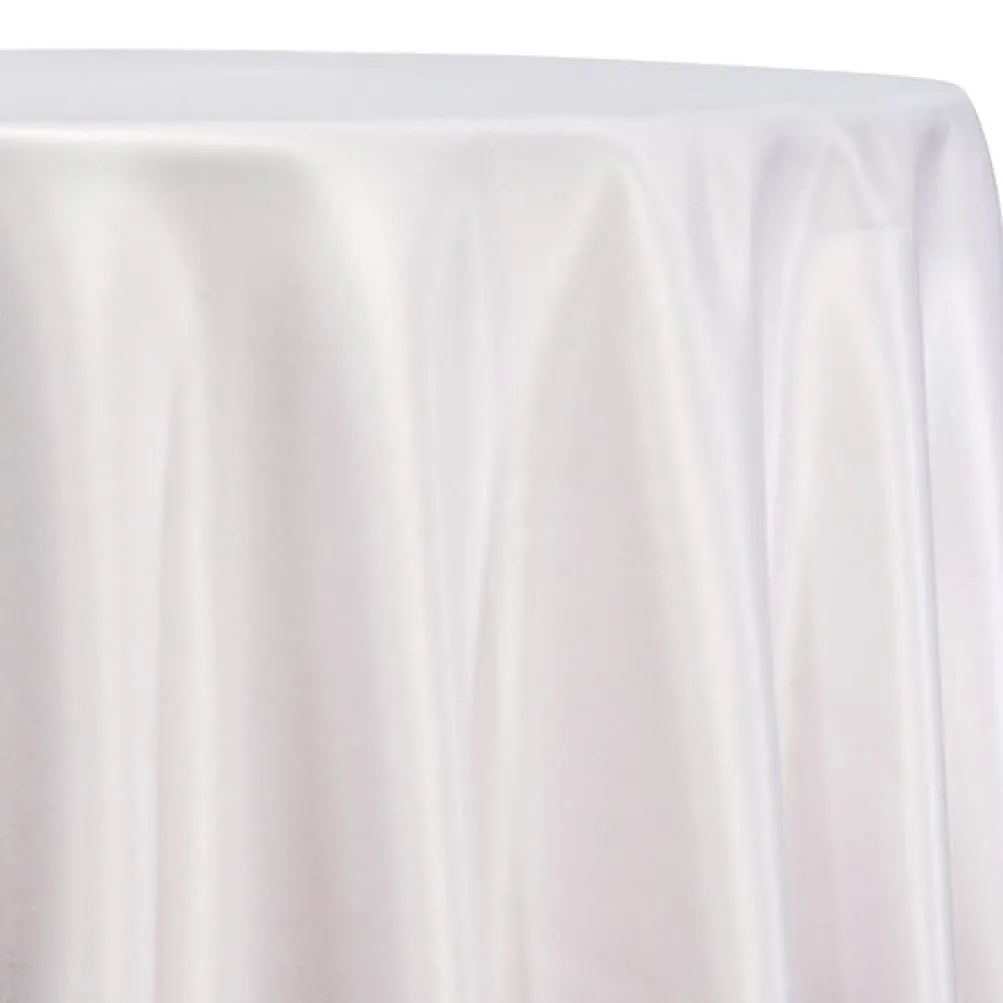 Lamour (Dull) Satin Table Linen in White