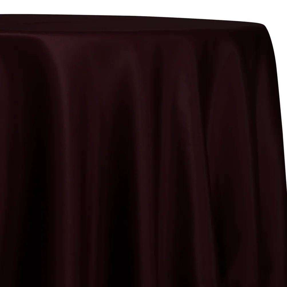 Lamour (Dull) Satin Table Linen in Eggplant 1289