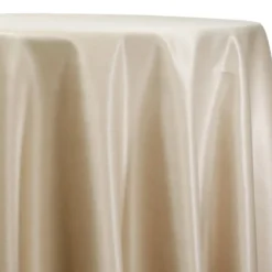 Lamour (Dull) Satin Table Linen in Champagne 1340