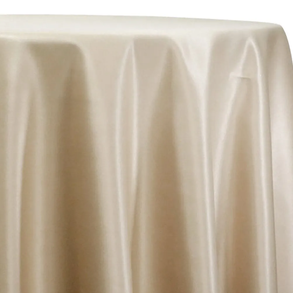 Lamour (Dull) Satin Table Linen in Champagne 1340