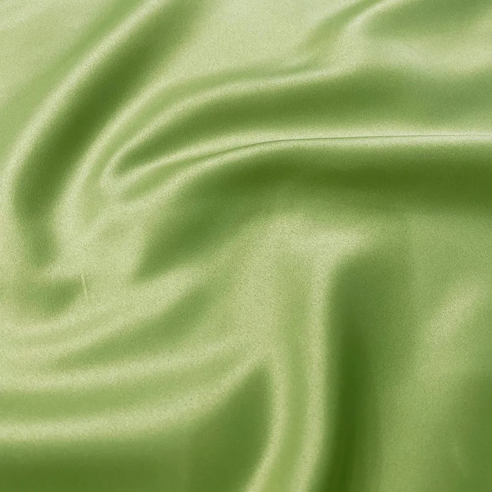 Lamour (Dull) Satin Table Linen in Lime 1296