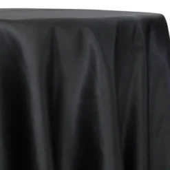 Lamour (Dull) Satin Table Linen in Black 1115