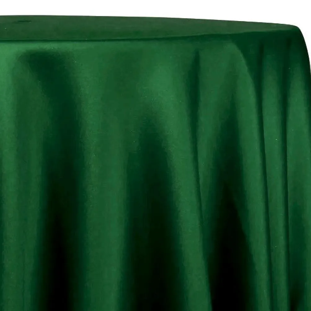 Lamour (Dull) Satin Table Linen in Hunter Green 7385