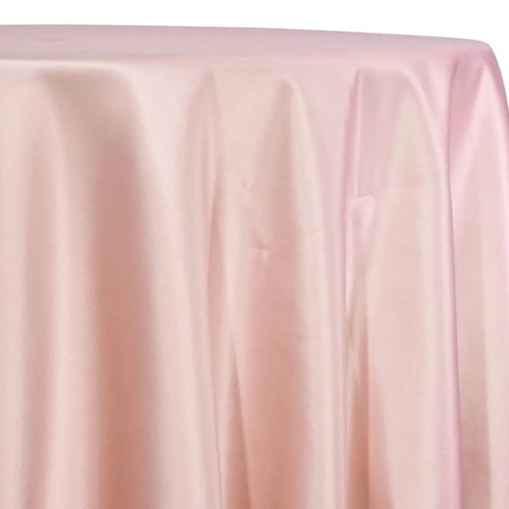 Lamour (Dull) Satin Table Linen in Rose Petal 1900