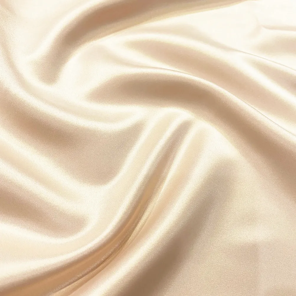 Lamour (Dull) Satin Table Linen in LT Champagne 1441
