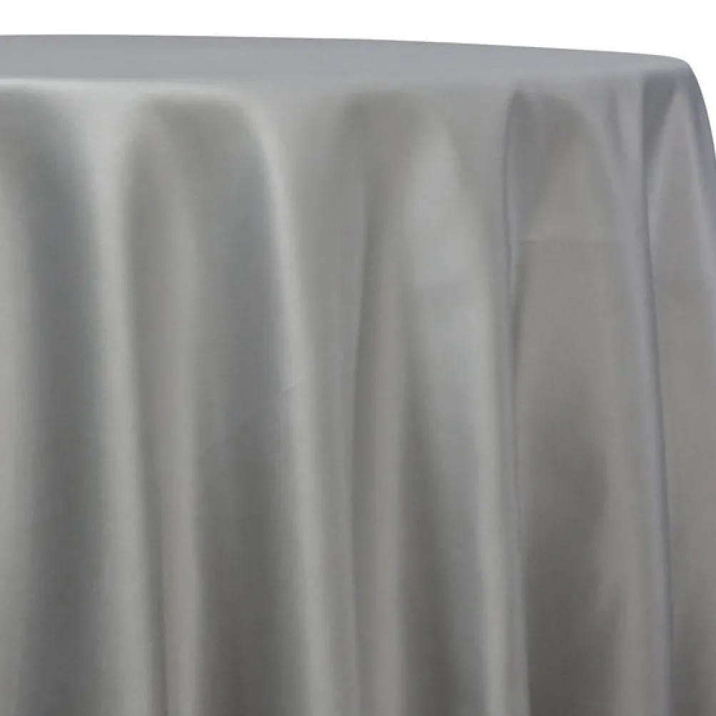 Lamour (Dull) Satin Table Linen in Silver 1301