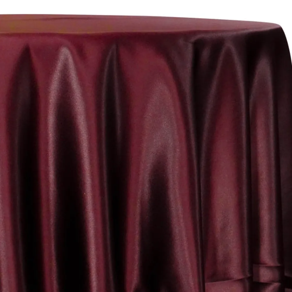 Lamour (Dull) Satin Table Linen in Burgundy 1232