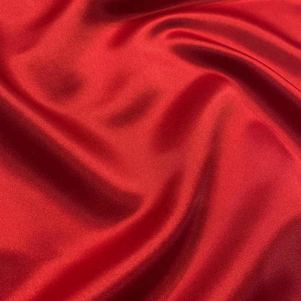 Lamour (Dull) Satin Table Linen in Red 1192