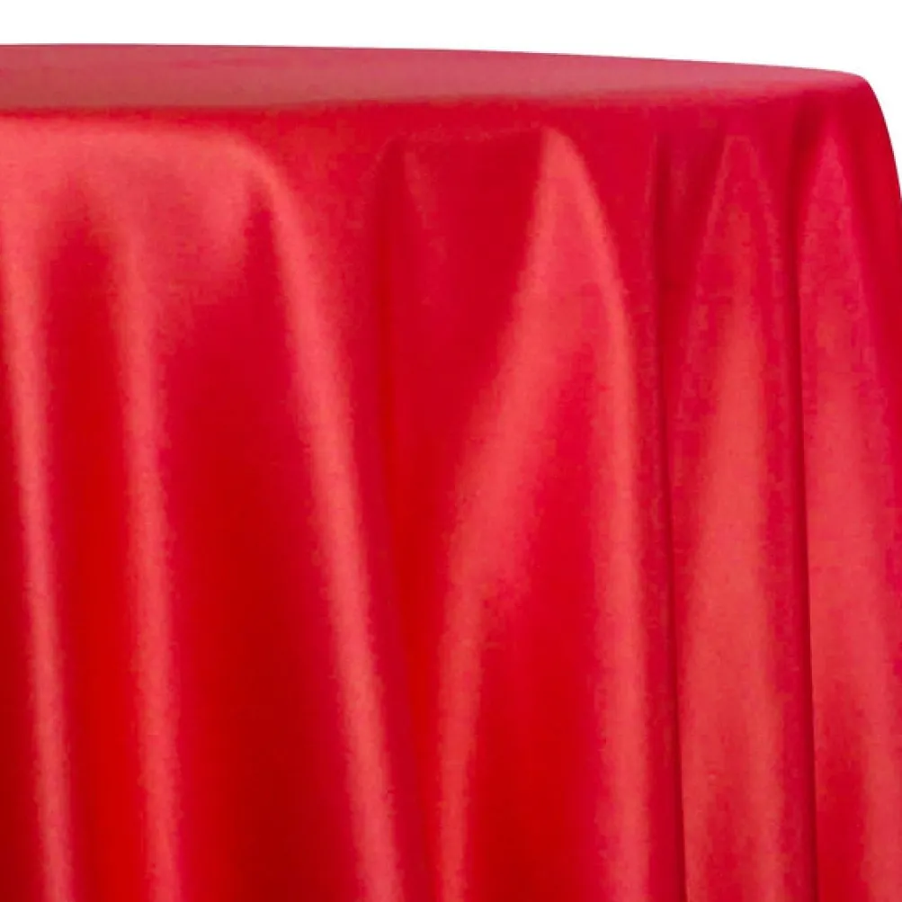 Lamour (Dull) Satin Table Linen in Red 1192