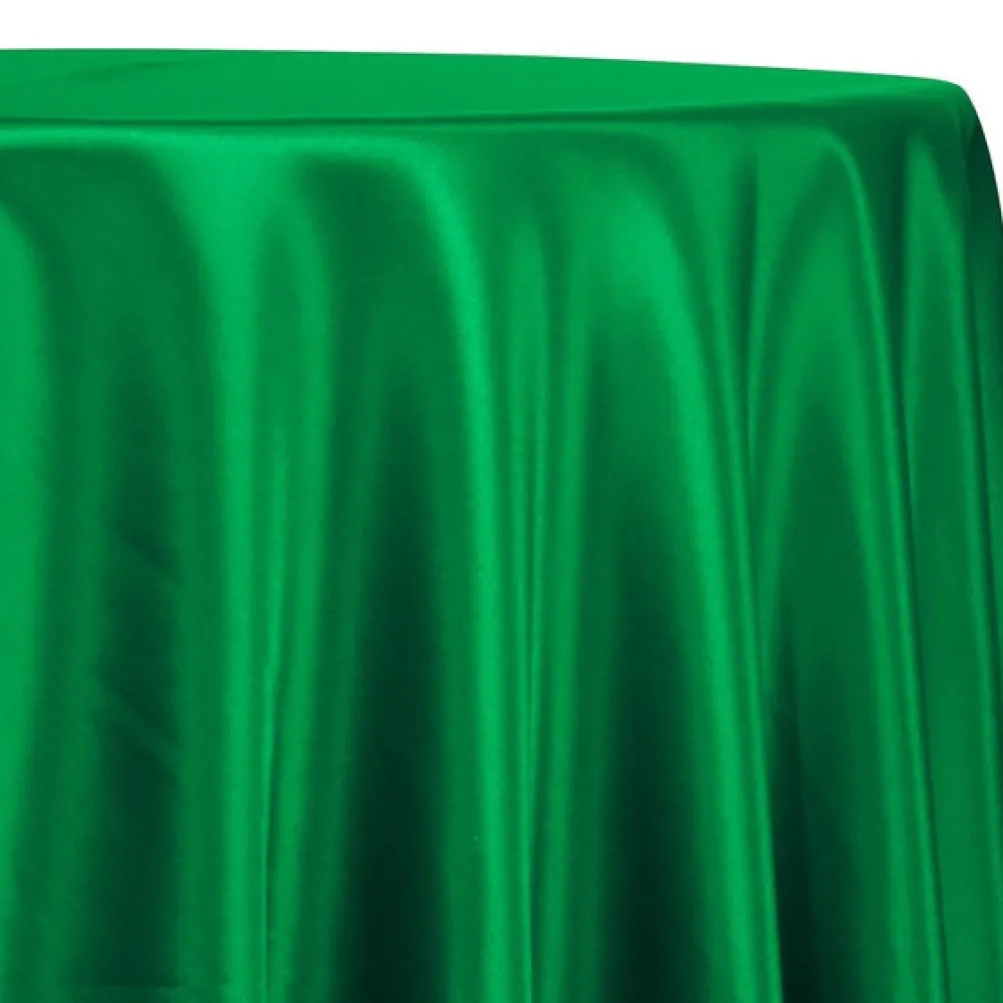 Lamour (Dull) Satin Table Linen in Kelly Green 1260