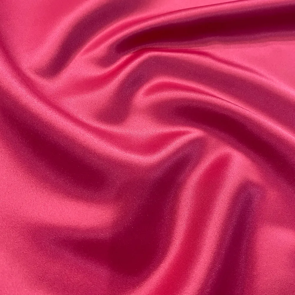 Lamour (Dull) Satin Table Linen in Fuchsia 1195