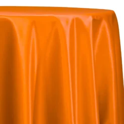 Lamour (Dull) Satin Table Linen in Orange 1405
