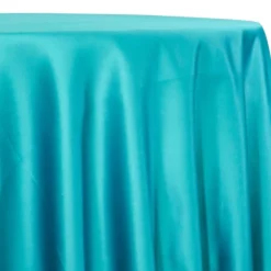 Lamour (Dull) Satin Table Linen in Aqua 1698