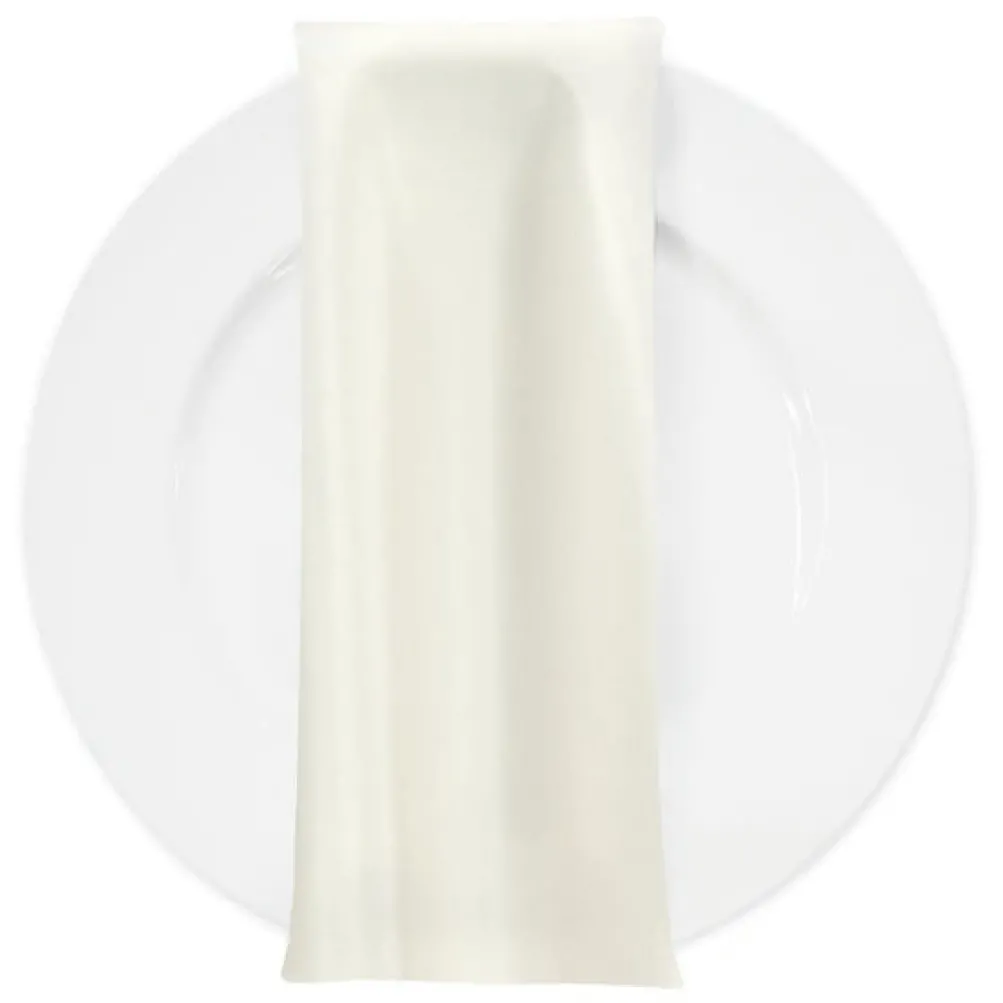 Lamour (Dull) Satin Table Napkin in Ivory 1111