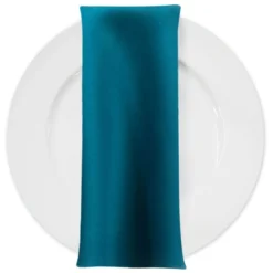 Lamour (Dull) Satin Table Napkin in Peacock 6777