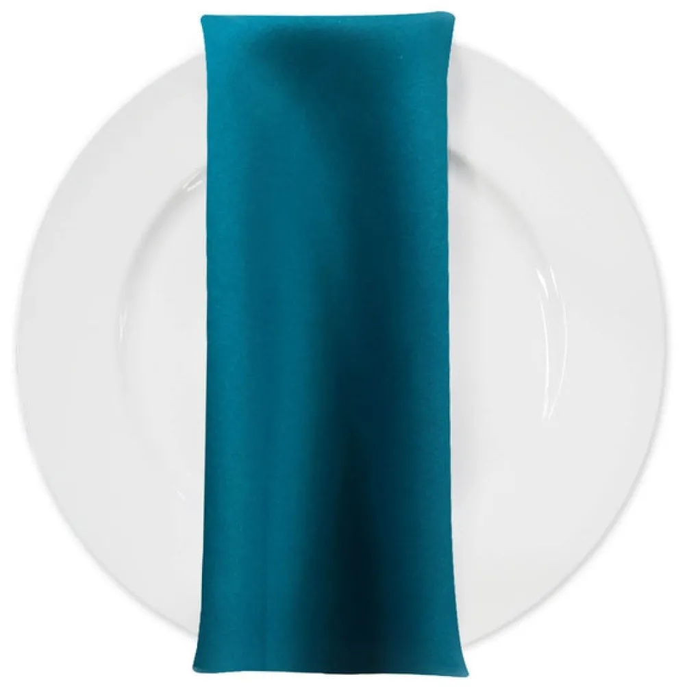 Lamour (Dull) Satin Table Napkin in Peacock 6777