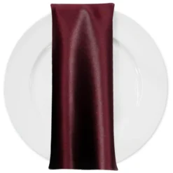 Lamour (Dull) Satin Table Napkin in Burgundy 1232