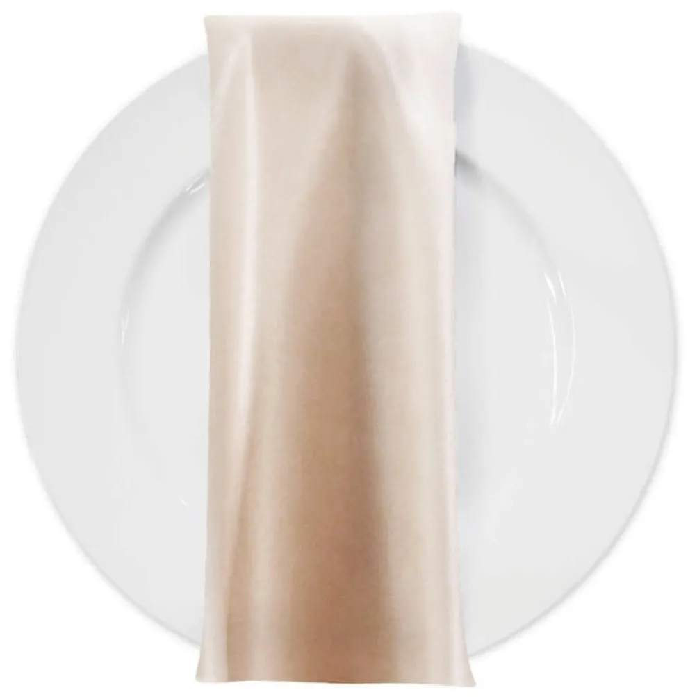 Lamour (Dull) Satin Table Napkin in LT Champagne 1441