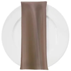 Lamour (Dull) Satin Table Napkin in Taupe 1188