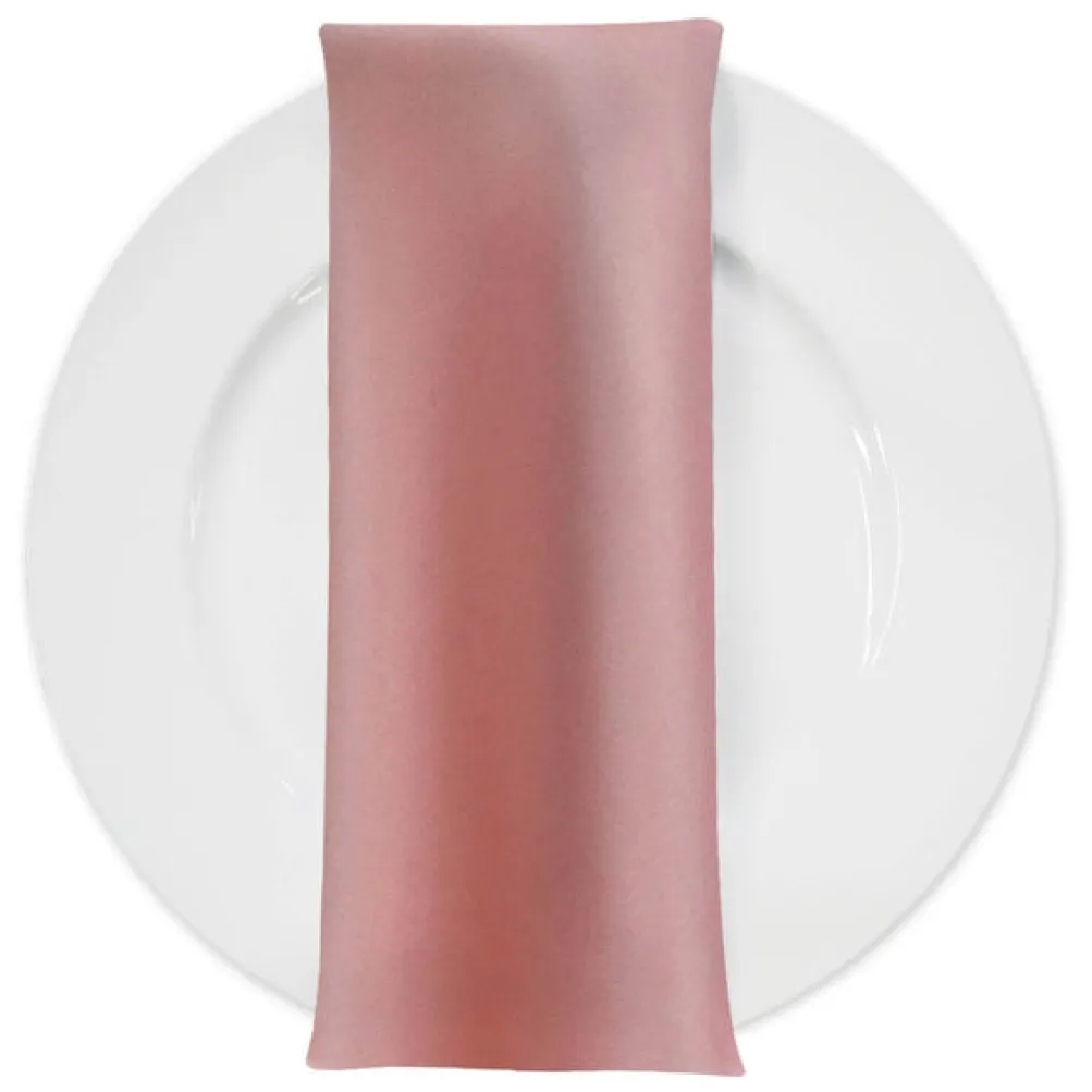 Lamour (Dull) Satin Table Napkin in Dusty Rose 1317