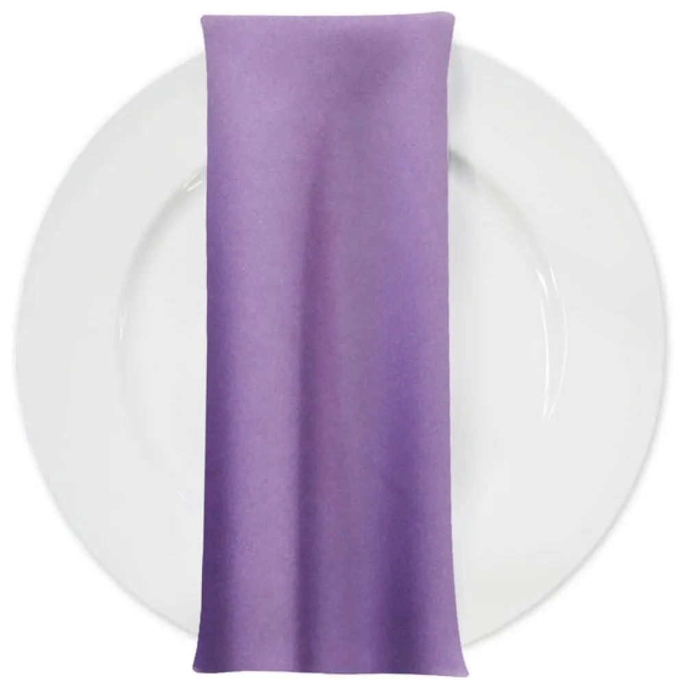 Lamour (Dull) Satin Table Napkin in Lavender 1170