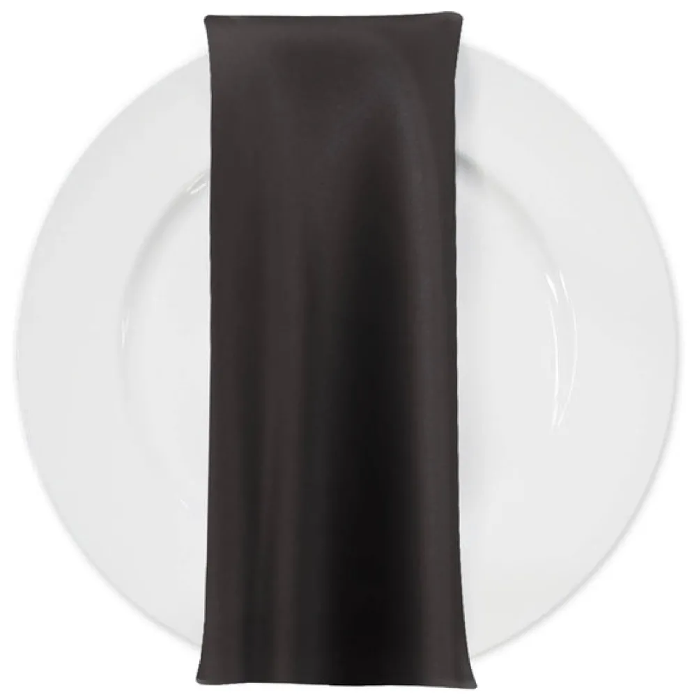 Lamour (Dull) Satin Table Napkin in Gray 1665