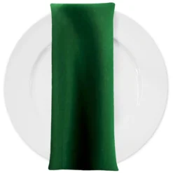 Lamour (Dull) Satin Table Napkin in Hunter Green 7385