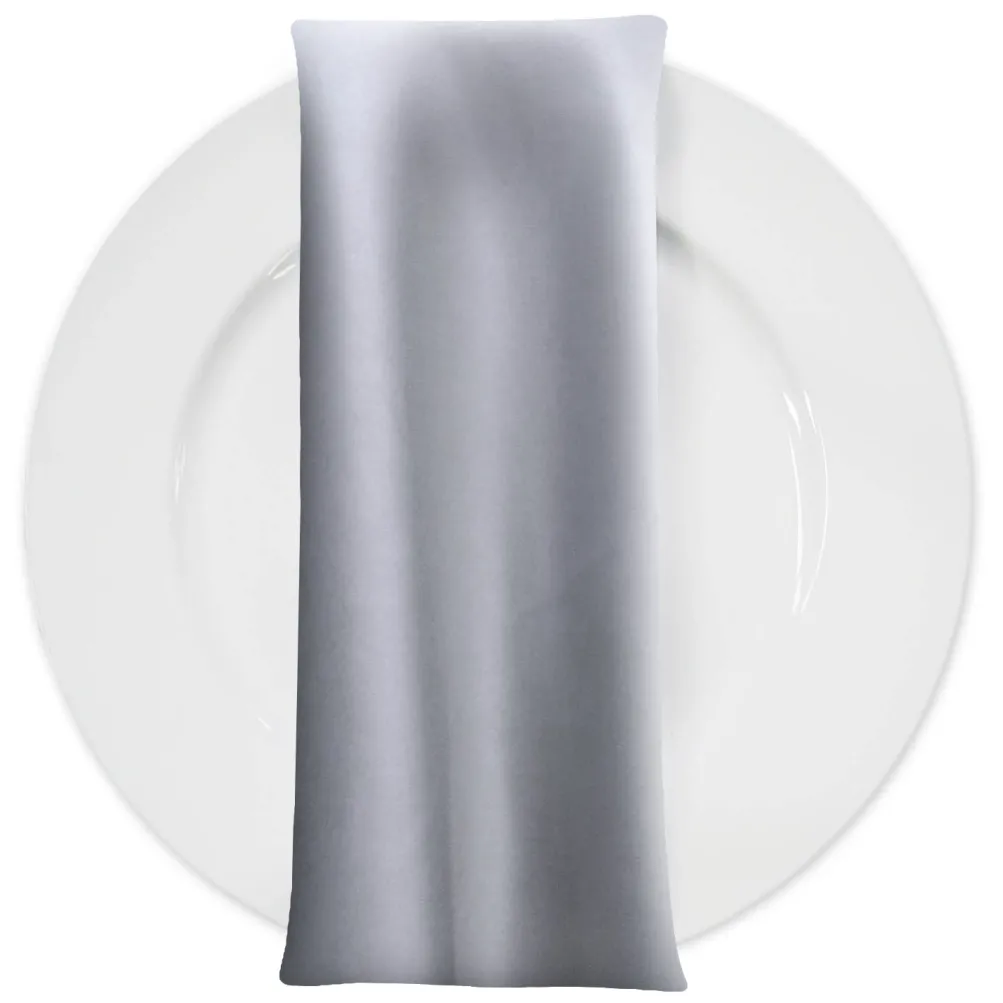 Lamour (Dull) Satin Table Napkin in Silver 1302