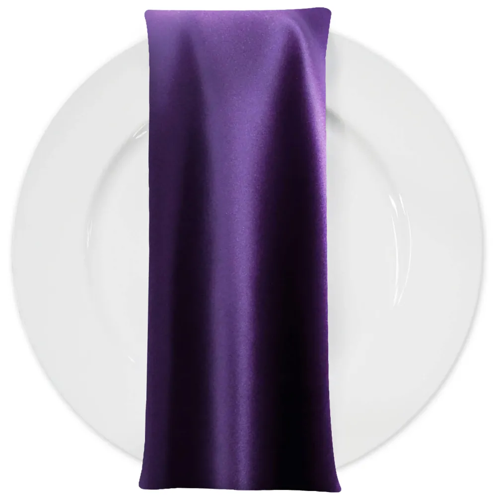 Lamour (Dull) Satin Table Napkin in Purple 9687