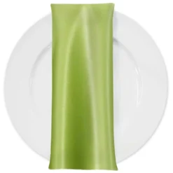 Lamour (Dull) Satin Table Napkin in Lime 1296