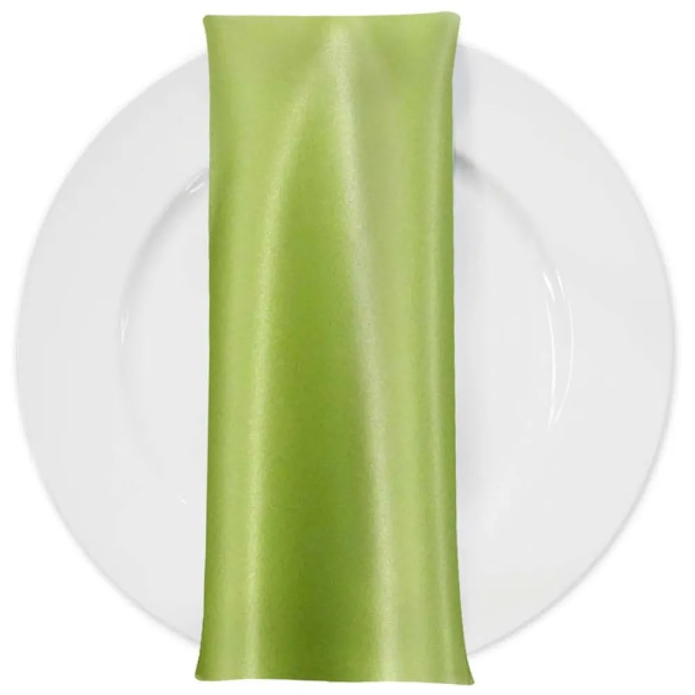 Lamour (Dull) Satin Table Napkin in Lime 1296