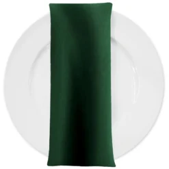 Lamour (Dull) Satin Table Napkin in Hunter Green 1237