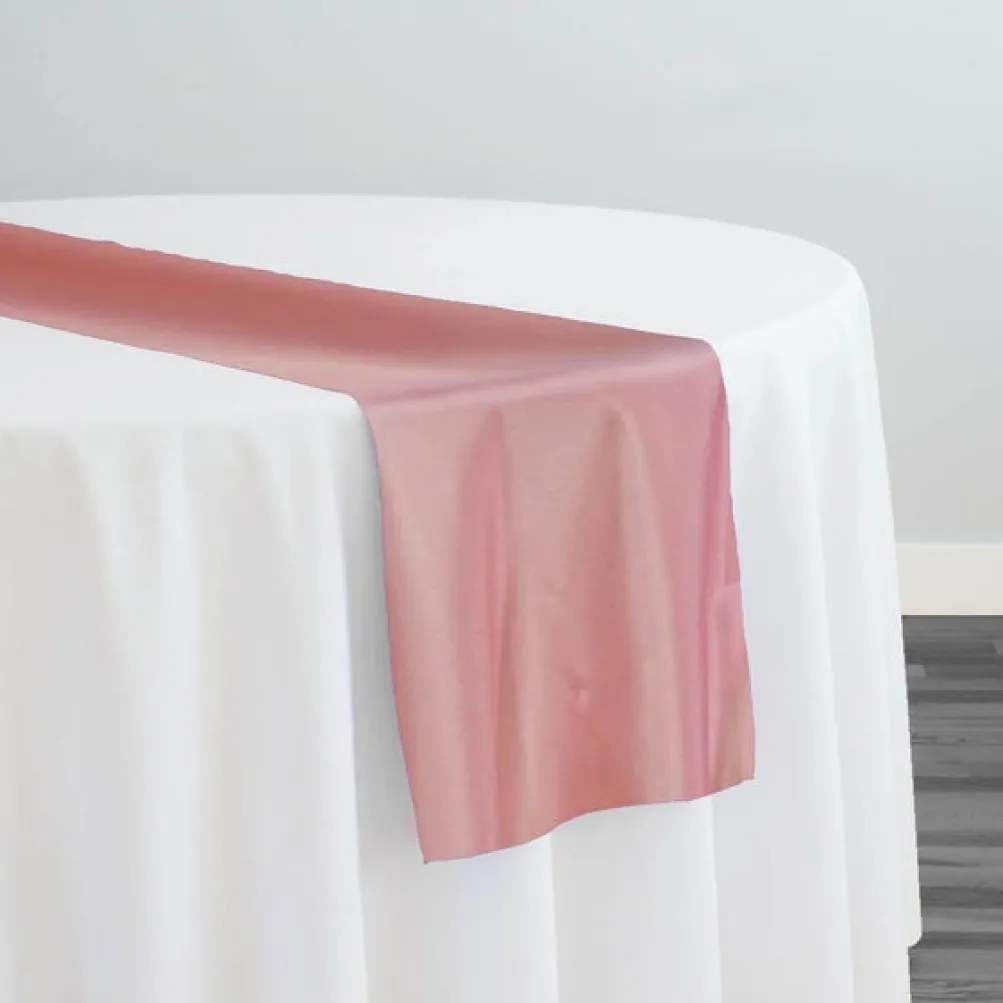 Lamour (Dull) Satin Table Runner in Dusty Rose 1317