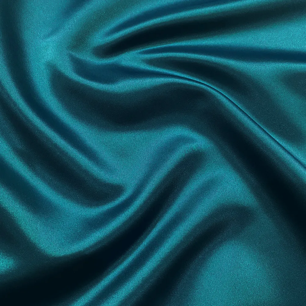 Lamour (Dull) Satin Table Runner in Peacock 6777