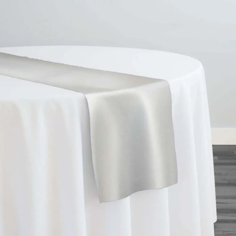 Lamour (Dull) Satin Table Runner in Off White 1105