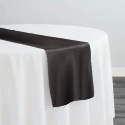 Lamour (Dull) Satin Table Runner in Gray 1665