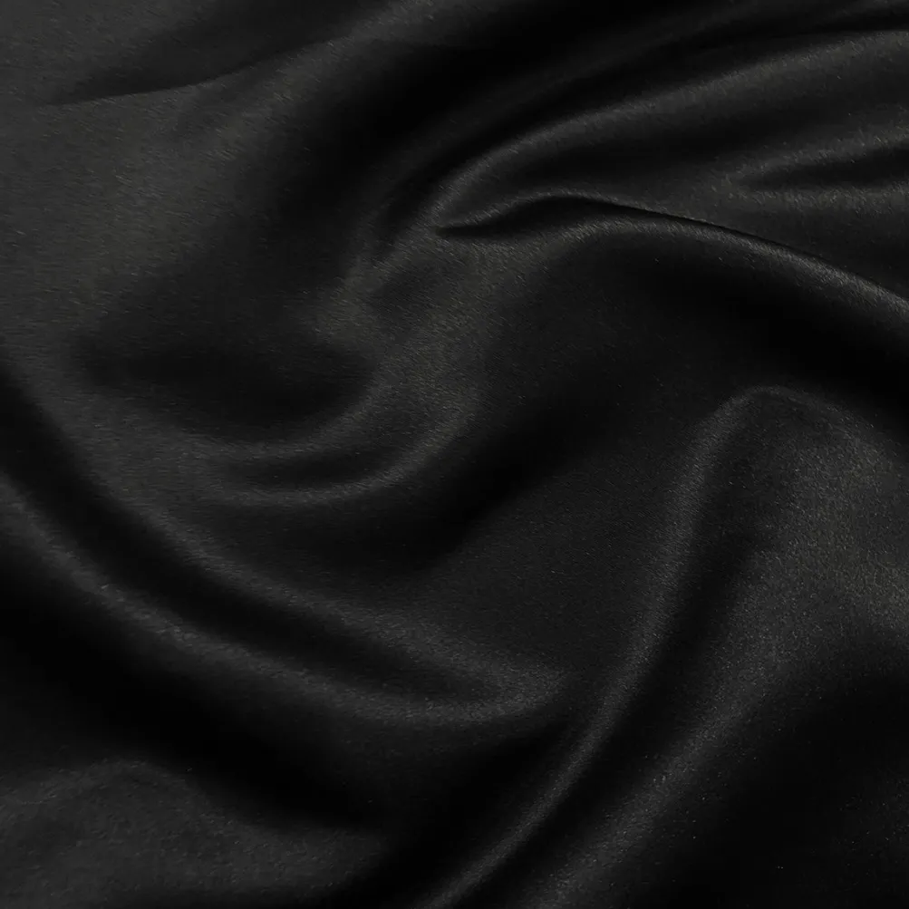 Lamour (Dull) Satin Table Runner in Black 1115